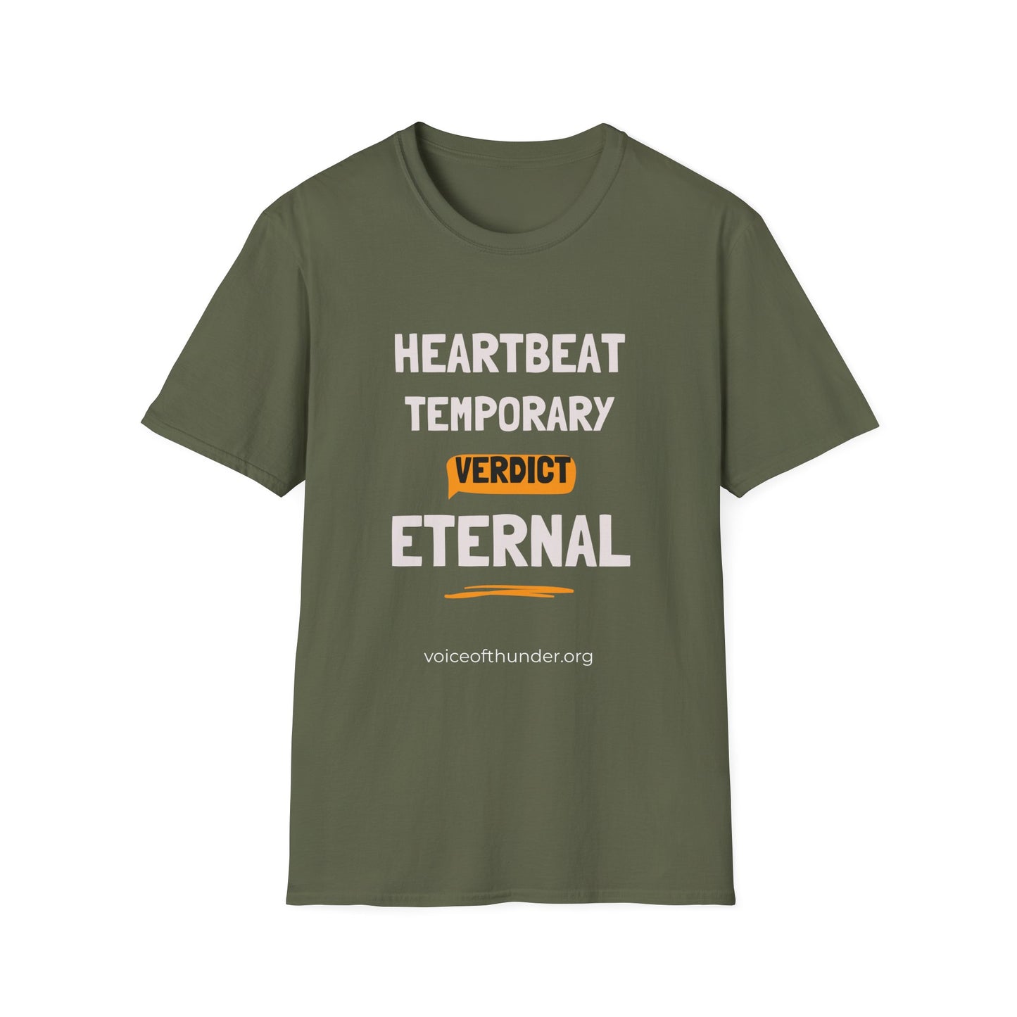 Heartbeat Temporary, Verdict Eternal – Christian T-Shirt | Bold Faith Statement