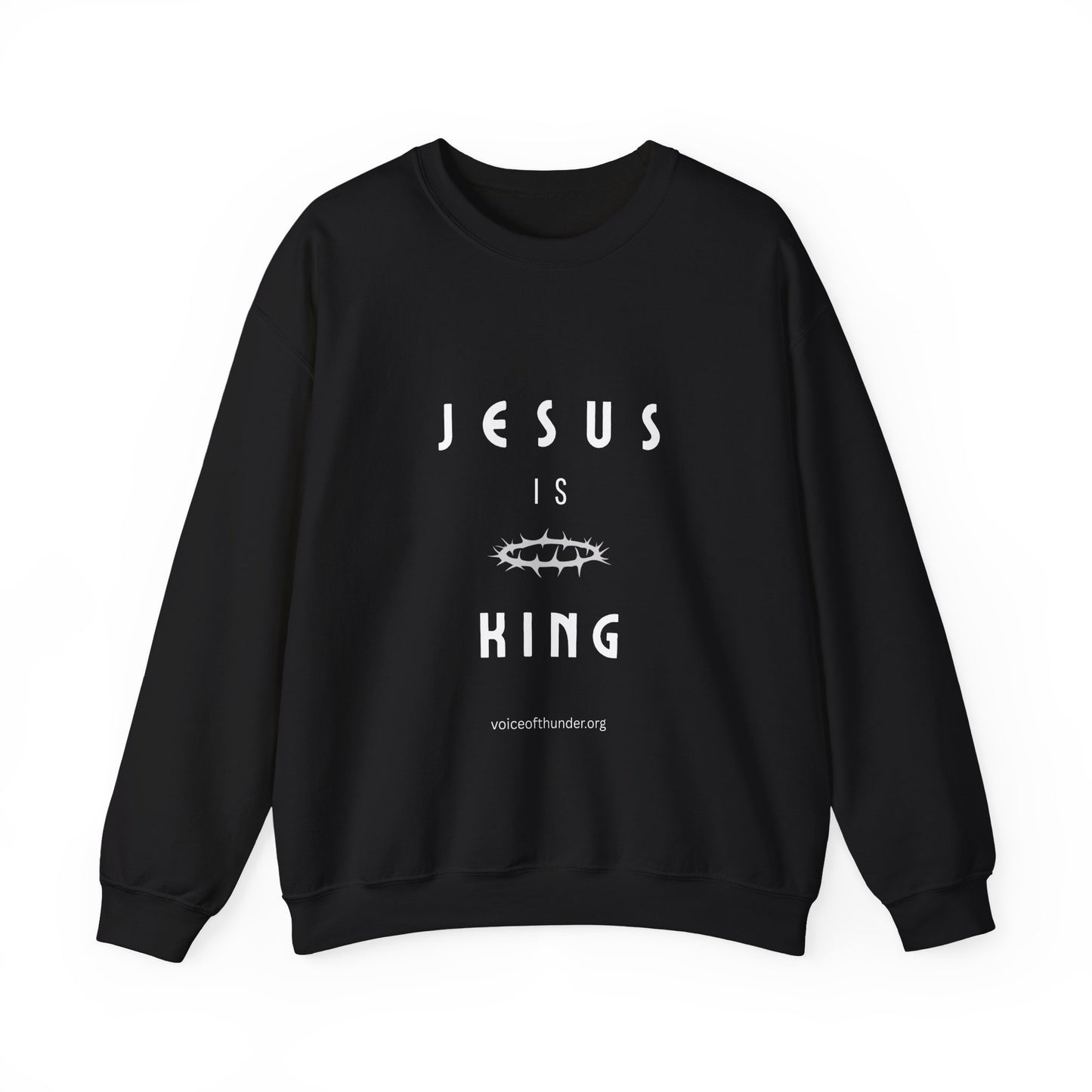 Jesus Is King Sweatshirt — Christian Crown of Thorns Crewneck