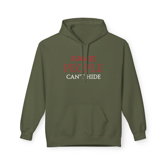 Fake People Can't Hide | Unisex Midweight Softstyle Fleece Hoodie
