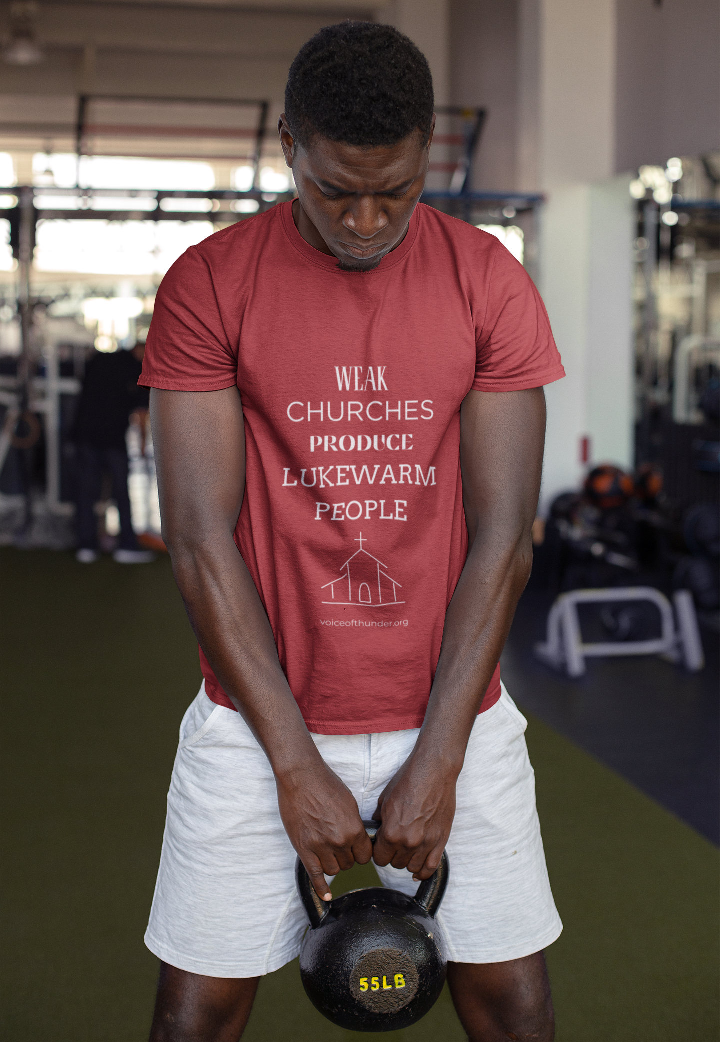 Weak Churches Produce Lukewarm People Christian t-shirt with bold front-print design