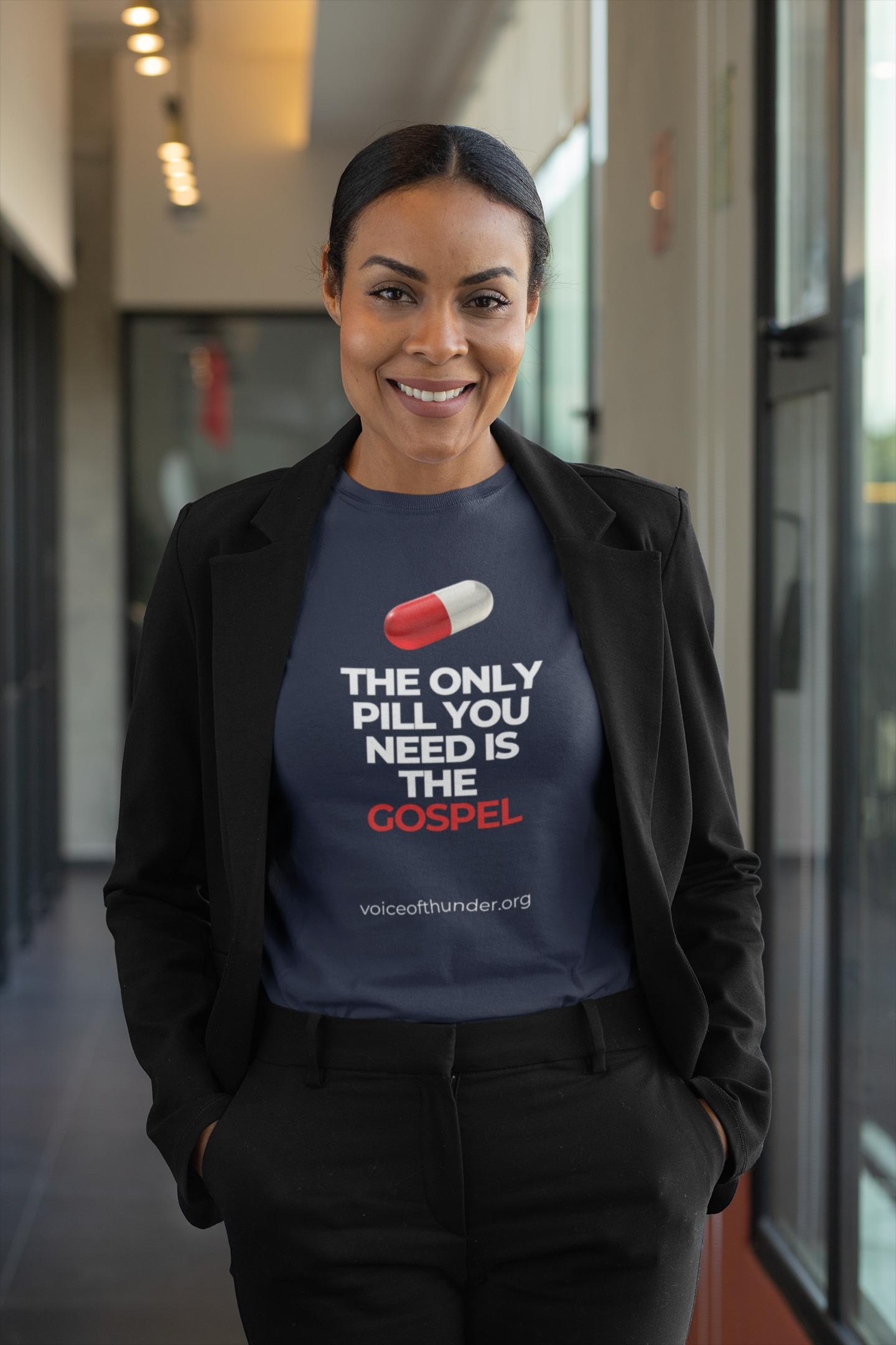 The Only Pill You Need Is the Gospel – Christian T-Shirt | Bold Faith Statement