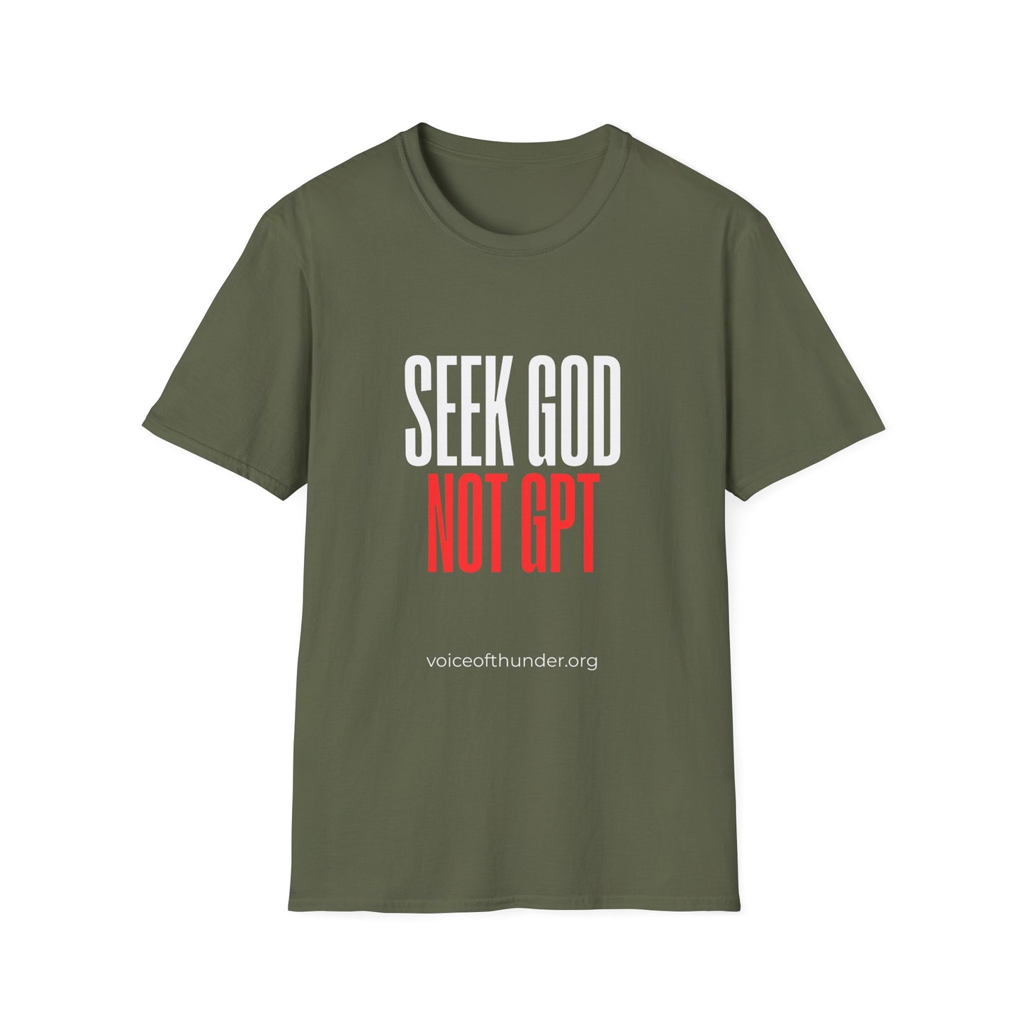 Seek God Not GPT – Christian T-Shirt | Bold Faith Statement
