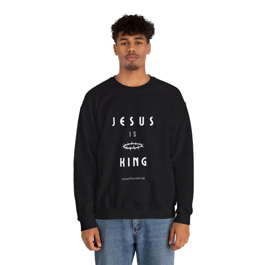 Jesus Is King Sweatshirt — Christian Crown of Thorns Crewneck