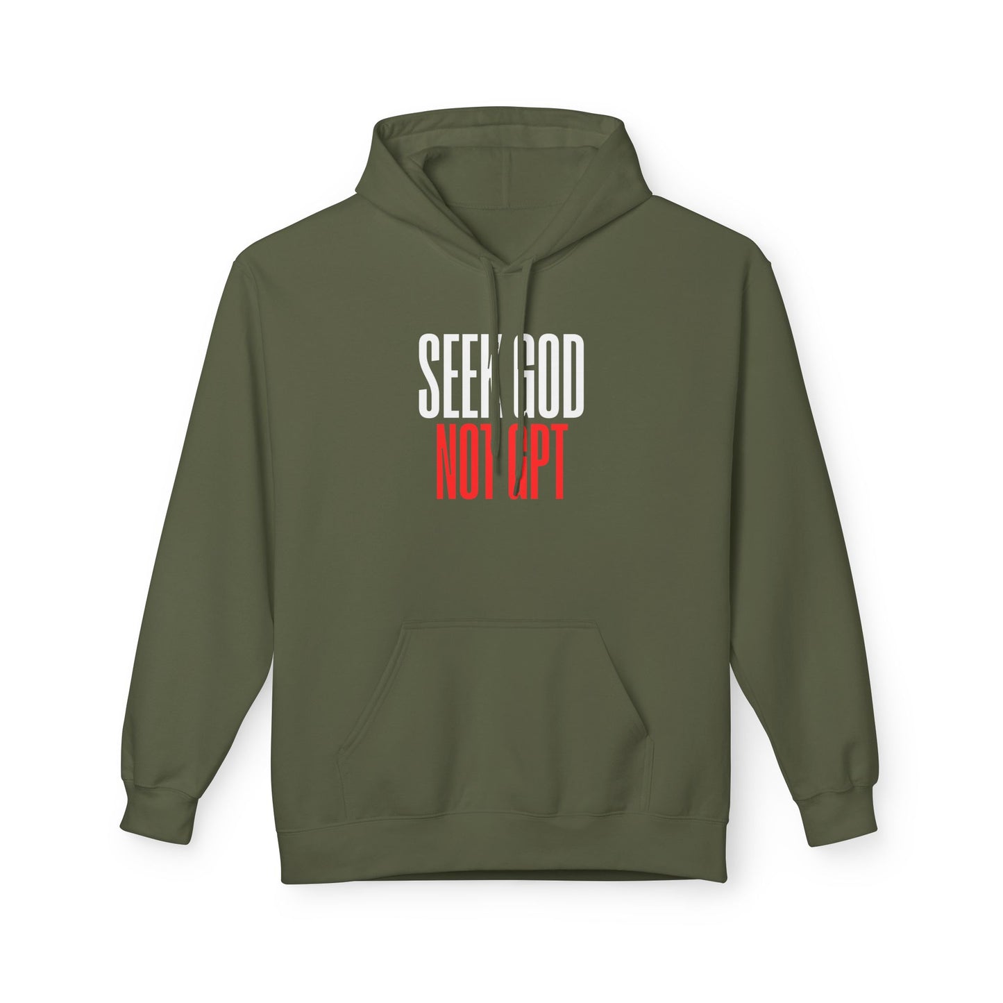 Seek God Not GPT – Christian Hoodie | Bold Faith Statement