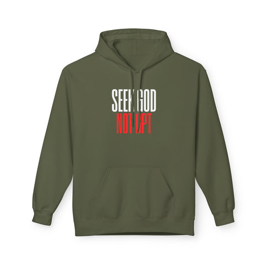 Seek God Not GPT – Christian Hoodie | Bold Faith Statement